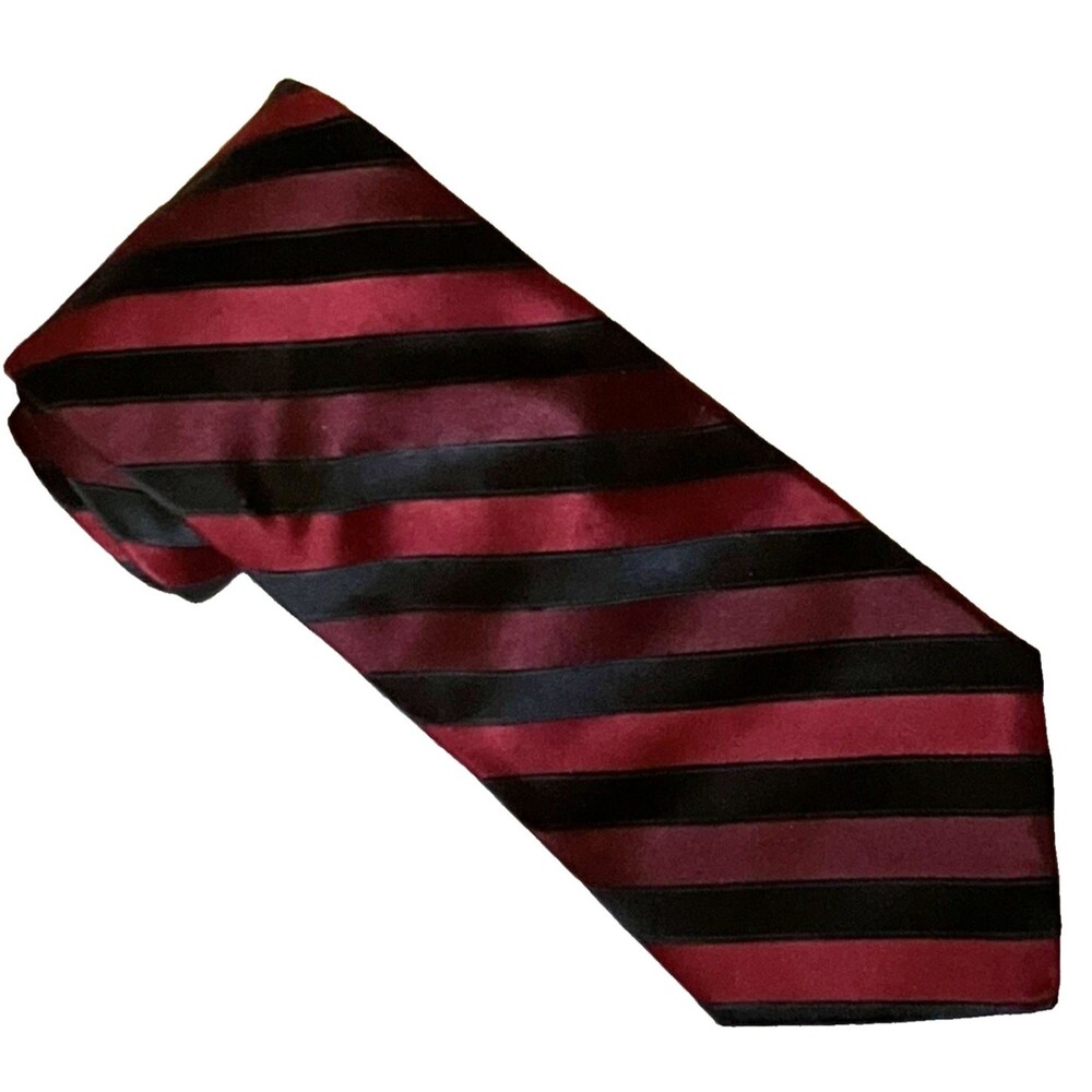 Ferrell Reed City of London Tie Vtg Repp Stripe Iridescent Silk Preppy